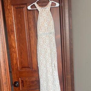 White Lace fitted Dress